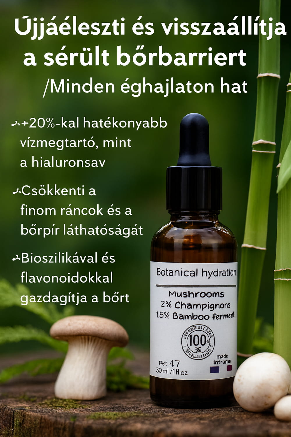 Botanical Hydration – Sérült, vékony bőrréteg helyreállító szérum, ultra hatékony